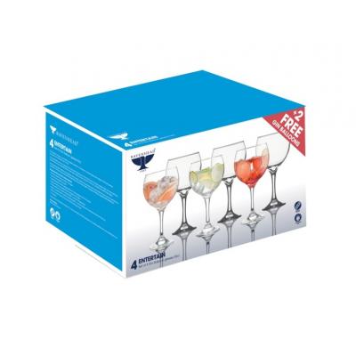 Ravenhead Entertain Transparent Gin Balloon Cocktail Bowl Wine Serving Drinks Glasses Set of 6 For The Price of 4 55cl 0041.627