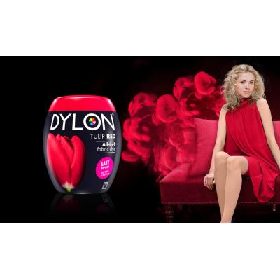Dylon All in One Fabric Machine Dye Powder Pod For Homes Offices Hotels Restaurants Accessory Tulip Red 350g 2204434