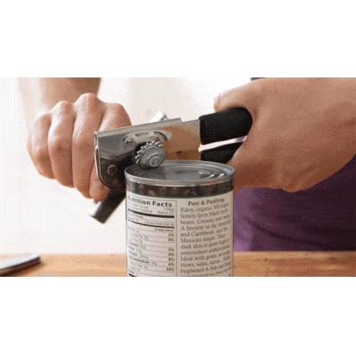 Mason Cash Kitchen Essentials Non-Stick Heat-Resistant Dishwasher Safe Tin Lid Jar Bottle Cap Can Opener With Soft Grip Handle And Hanging Loop Stainless Steel 2007.573