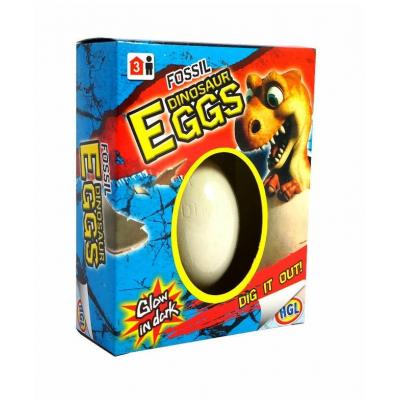 HGL Cream Fossil Dinosaur Egg Series Glow in the Dark Dig Archeology Kids Fun Toy Birthday Parties Bag & Christmas Stocking Fillers Gift SV14229
