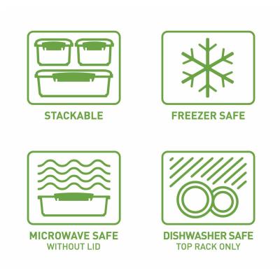 Sistema Assorted BPA Free Non-Toxic Plastic Fold Away Cutlery Set 6.1cm x 2.2cm x 1cm 4Pk 1917