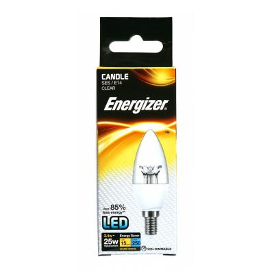 Energizer Non-Dimmable LED Traditional Candle Energy Saving Light Bulb SES Warm White E14 3.4W 15cm x 5cm x 5cm S8847
