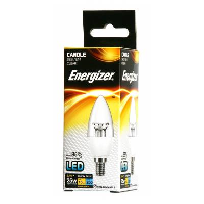 Energizer Non-Dimmable LED Traditional Candle Energy Saving Light Bulb SES Warm White E14 3.4W 15cm x 5cm x 5cm S8847