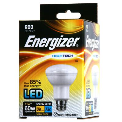 Energizer R80 ES E27 Non-Dimmable High Tech Energy Saving Reflector LED Lamp Warm White 15.2cm x 8.5cm x 8.5cm 11W S9016