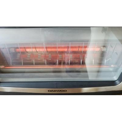 Daewoo Electricals 2 Slice Transparent Glass Kitchen Toaster with Removable Tray Silver 20cm x 40cm x 16cm 900W SDA1060
