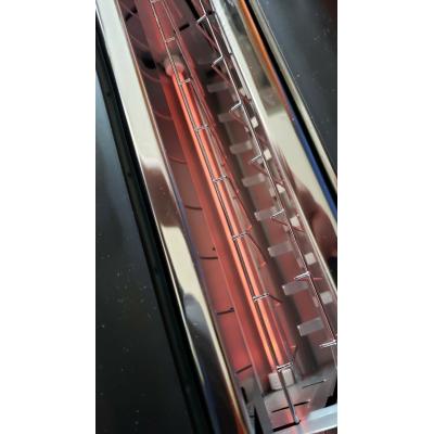 Daewoo Electricals 2 Slice Transparent Glass Kitchen Toaster with Removable Tray Silver 20cm x 40cm x 16cm 900W SDA1060