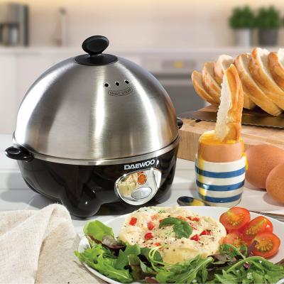 Daewoo Electricals Stainless Steel Seven Egg Cooker Boiler Steamer And Poacher 360W 650g 16cm x 16cm x 16.5cm SDA1194