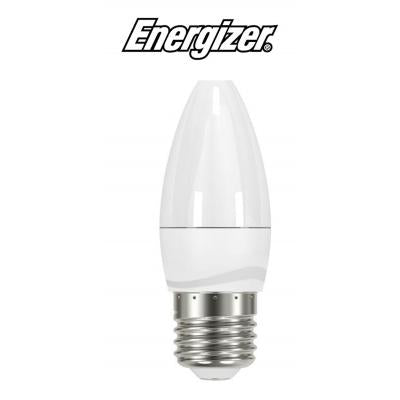 Energizer ES E27 Energy Class A Plus Opal Non-Dimmable Candle LED Light Bulb Warm White 5.9W 75g 15cm x 5cm x 5cm 1Pk S8880