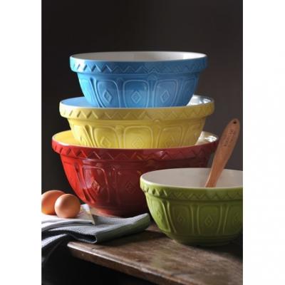 Mason Cash Traditional Distinctive Patterned Exterior Chip and Scratch Resistant Earthenware S12 Mixing Bowl Red 4Ltr 29cm 2001.360