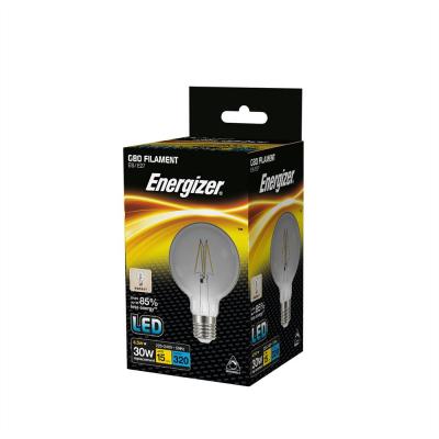 Energizer G80 Filament Smokey LED White 4.5W 30W 220-240V 