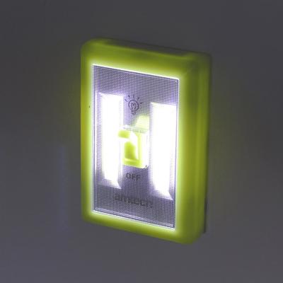 Amtech 6W COB LED Luminous Switch Light Green S8138 | Super Bright 200 Lumen Output | Easy Fixing by Magnet Screw or Hook and Loop | Ideal for Cupboards Lofts-Understairs-Sheds etc