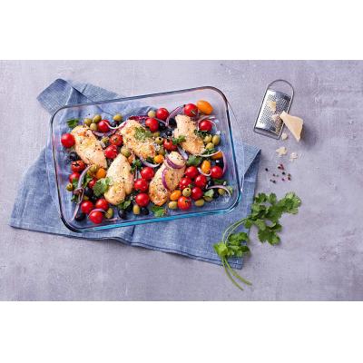 Pyrex Rectangular Borosilicate Glass Dish Baking Roasting Bake Clear 35cm x 23cm and 40cm x 27cm Set of 2