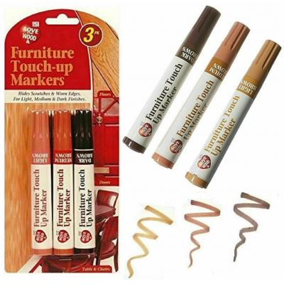151 Love Your Wood Furniture Touch - Up Markers Brown Pack of 3 1511112 | Hides Scratches and Worn Edges | For Light - Medium and Dark Finishes