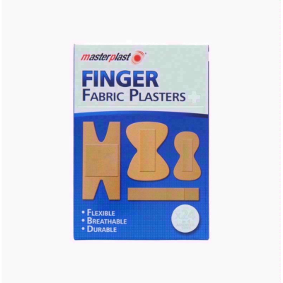 151 Masterplast Finger Fabric Assorted Plasters Brown Pack of 24 MP1093 | Flexible | Breathable | Durable