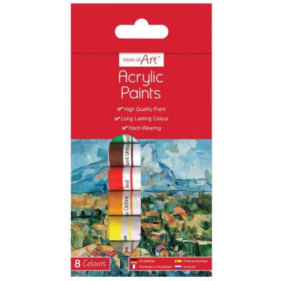 Tallon Work of Art Acrylic Paints Muticolor 8ml x 6ml 8Pk 2003654