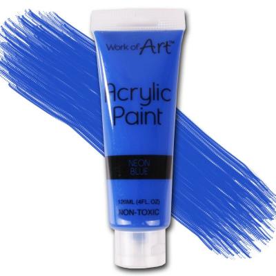 Tallon Work of Art Assorted Acrylic Paint Neon Blue 120ml 2003480