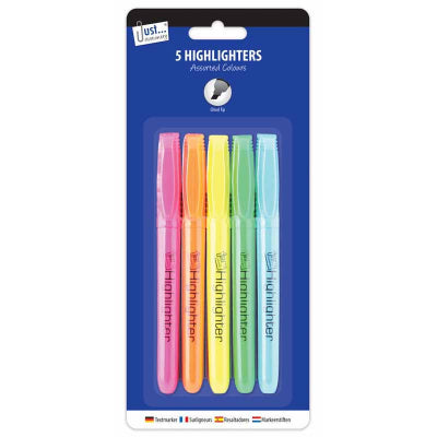 Tallon Just Stationery Color Highlighters Set Multicoloured 5Pk 636348