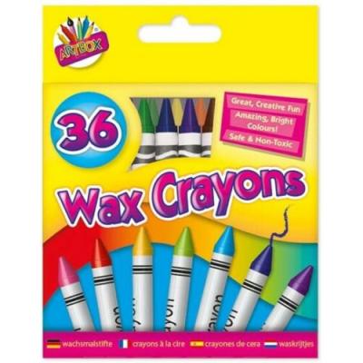 Tallon Artbox Multicolored Wax Crayons Assorted Set of 36 5079