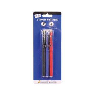 Tallon Just Stationery Smooth Write Pens Assorted Set of 3 1012