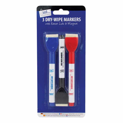 Tallon Just Stationery Dry Wipe Markers Multicolor 3Pk 1002