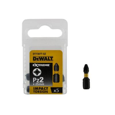 Dewalt Impact Torsion Bits PZ2 25mm Pack of 5 DT7387T-QZ