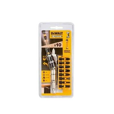 Dewalt Extreme Impact Torsion Bit Set with Holder Black and Yellow 10Pk DT70518T