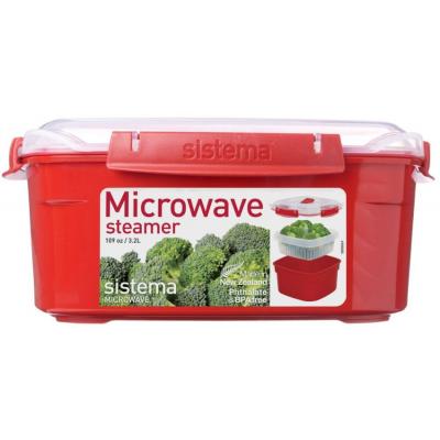 sistema-microwave-steamer-red-and-clear-large-3.2ltr-1103