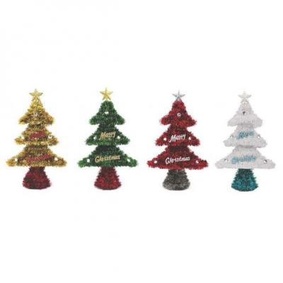 Tallon Tinsel Christmas Table Decorative Tree Multicolour 20cm x 13cm 8891 