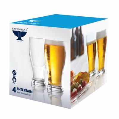 Ravenhead Beer Glasses Clear 4Pk 0041607