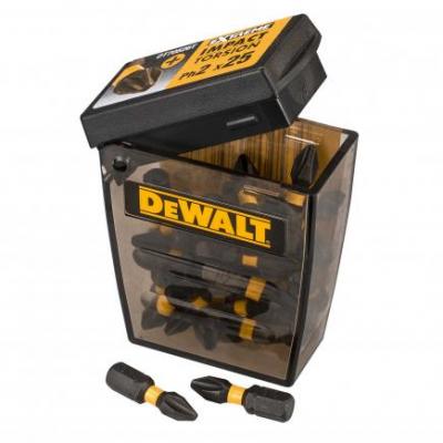 Dewalt Extreme Impact Torsion Screwdriver Bit Set Black And Yellow Ph2 x 25 Pack of 25-Pieces DT70555T QZ