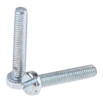 Slotted Pan Head Machine Screw and Nut Bright Zinc Plated M5 x 25mm Pack of 100 B14