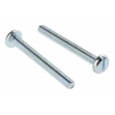 Slotted Pan Head Machine Screw and Nut Bright Zinc Plated 8mm x 50mm Pack of 25 B19
