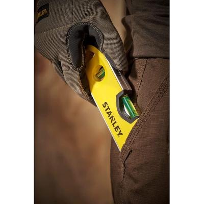 Stanley Shockproof Magnetic Base Reversible Vials Torpedo Level Yellow 230mm 9-Inch 043511