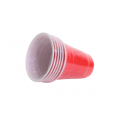 Dura Kitchen Accessories Party Cups Red 16oz Pack of 6 DE037 | Disposable | Easy Grip | Strong Material