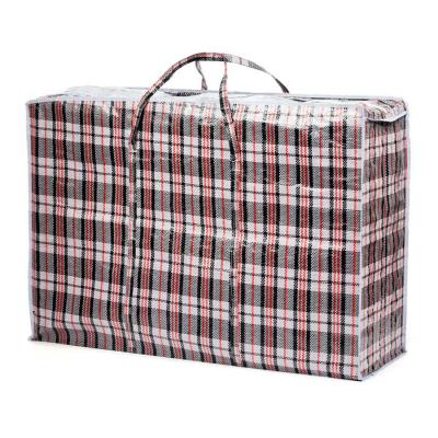 Choice Direct Large Multi Purpose Heavy-Duty Checkered Laundry Bag Assorted Colours CD262 | Zippered Moving and Laundry Bag with Handles | Reusable Shopping and Travel Bag