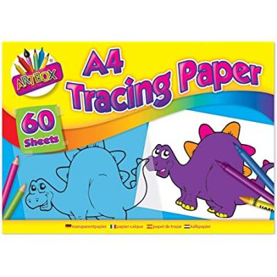 Tallon Artbox Tracing Paper Pad Multicolour A4 Set of 60-Sheets 5069 48