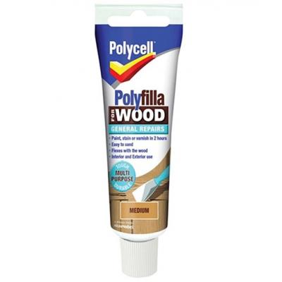 Polycell Polyfilla For Wood General Repairs Medium Brown 330g 2087391