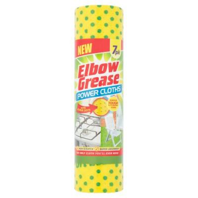151 Elbow Grease Super Absorbent Scrub Dots Power Cleaning Cloths Yelllow 24 x 30cm Pack of 7-Pcs EG21