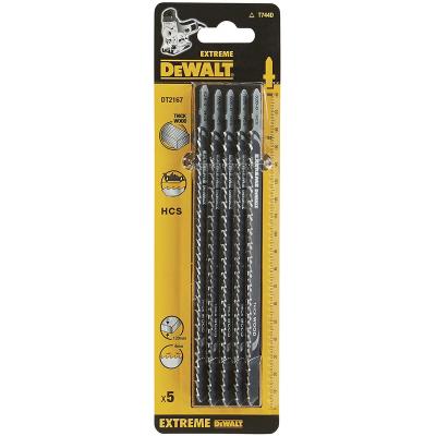 Dewalt Extreme HCS Jigsaw Blades Black 4 x 120mm 5Pk T744D