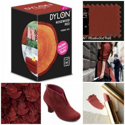 Henkel Dylon Easy To Use Include Salt Fabric Dye Rosewood Red 350g 6262 KC