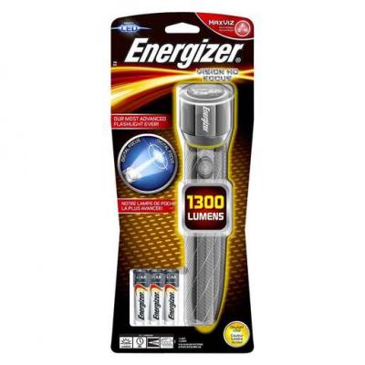 Energizer Hi Focus FL 1 Standard 1300 Lumens Led Torch Included Batteries Silver Grey 1.5V LP21061