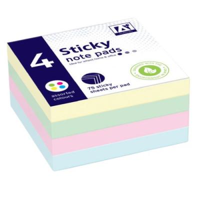Design Group 4 Colour Sticky Note Pads Assorted Colour 75 Sticky Sheets Per Pad NOS 6