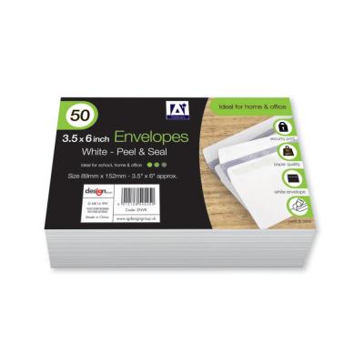 Design Group Envelopes White 3.5 x 6-Inch 50-Piece ENVK