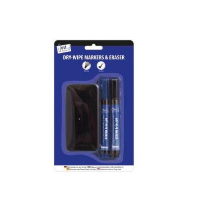 Tallon Bullet Tip Dry-Wipe Markers With Eraser Multicolour 3Pk 6342 48