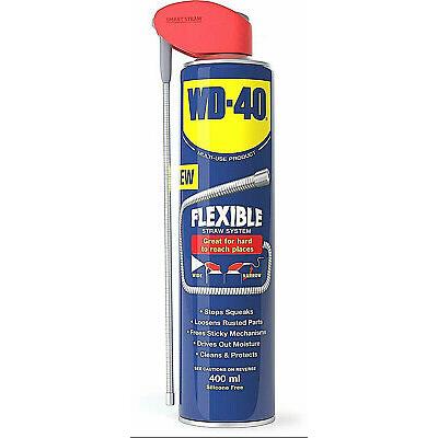WD 40 Multi Use Silicone Free Flexible Straw System Spray Can Blue 400ml 10 01815A