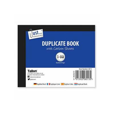 Tallon Just Stationary Half Size Duplicate Book Multicoloured 8013