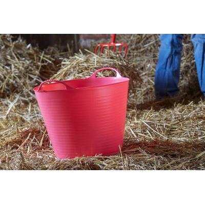 Red Gorilla Flexible 2 Handled Recycled Tub Pink 38Ltr SP42PK | Frost and UV Resistant | Very Strong