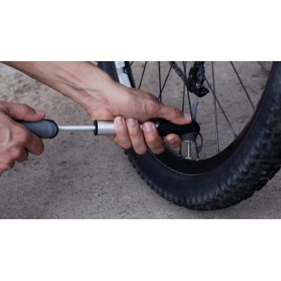 Amtech Lightweight Aluminium Hand Bicycle Air Pump Black and Silver S1805