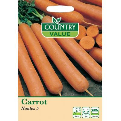 Fothergills Country Value Price Band A Nantes 5 Carrot Vegetable Seeds Multicolour Pack of 1750-Seeds 13510