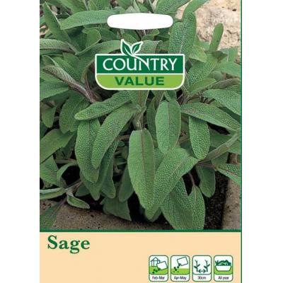 Fothergills Country Value Price Band A Sage Herbs Seeds Green Pack of 50-Seeds 21270